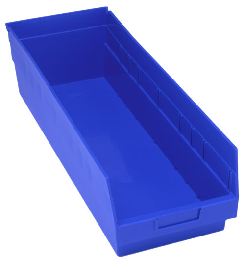 Quantum Storage Shelf Bin Blue 23-5/8 in. X 8-3/8 in. X 6 in.