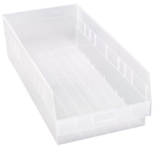 Quantum Storage Shelf Bin Clear 23-5/8 in. X 11-1/8 in. X 6 in.
