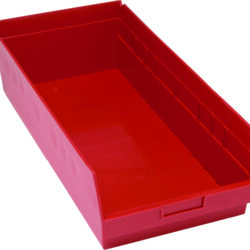 Quantum Storage Shelf Bin Red 23-5/8 in. X 11-1/8 in. X 6 in.