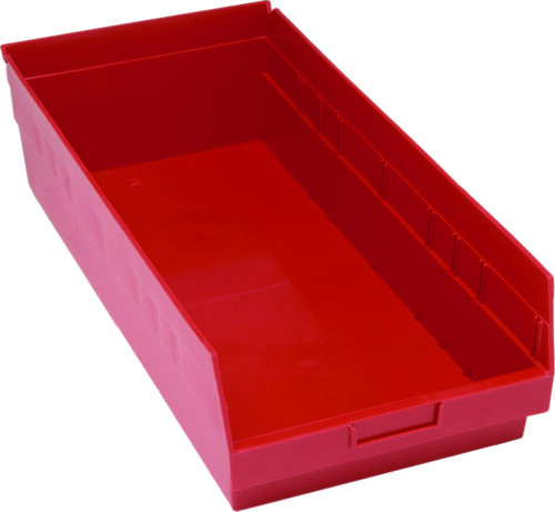 Quantum Storage Shelf Bin Red 23-5/8 in. X 11-1/8 in. X 6 in.