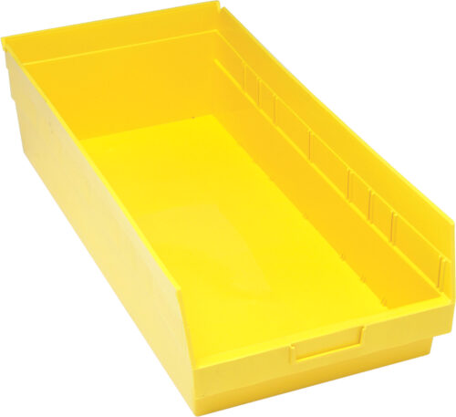 Quantum Storage Shelf Bin Yellow 23-5/8 in. X 11-1/8 in. X 6 in.