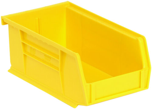 Quantum Storage Ultra Stack & Hang Bin Yellow 7-3/8 in. X 4-1/8 in. X 3 in.
