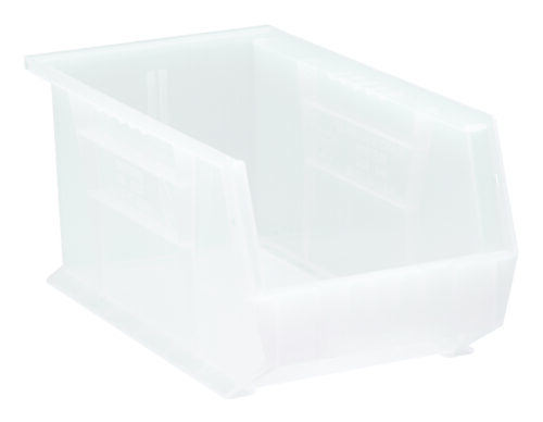 Quantum Storage Ultra Hang & Stack Bin Clear 14-3/4 in. X 8-1/4 in. X 7 in.