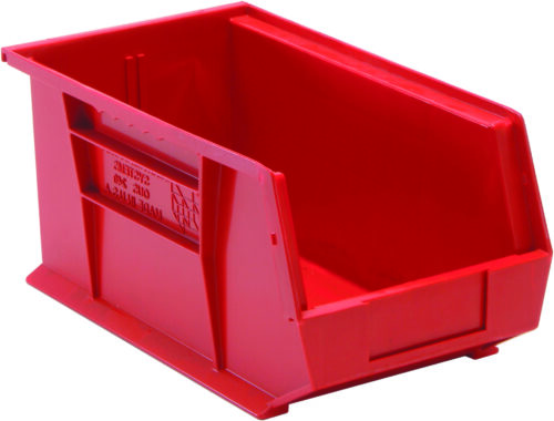 Quantum Storage Ultra Stack & Hang Bin Red 14-3/4 in. X 8-1/4 in. X 7 in.
