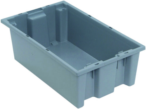 Quantum Storage Stack & Nest Tote Gray 18 in. X 11 in. X 6 in.