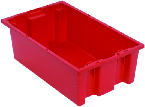 Quantum Storage Stack & Nest Tote Red 18 in. X 11 in. X 6 in.