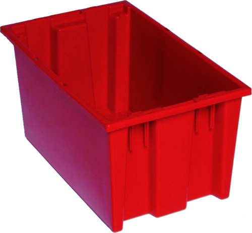 Quantum Storage Stack & Nest Tote Red 18 in. X 11 in. X 9 in.