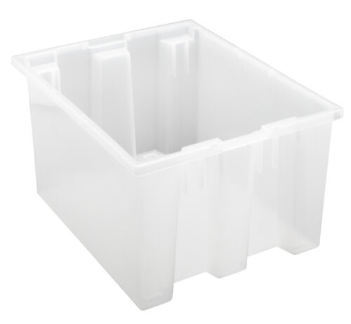 Quantum Storage Stack & Nest Tote Clear 19-1/2 in. X 15-1/2 in. X 10 in.