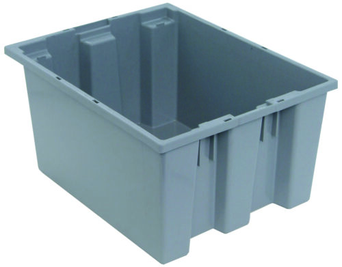 Quantum Storage Stack & Nest Tote Gray 19-1/2 in. X 15-1/2 in. X 10 in.