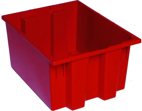 Quantum Storage Stack & Nest Tote Red  19-1/2 in. X 15-1/2 in. X 10 in.