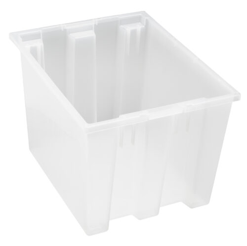 Quantum Storage Stack & Nest Tote Clear 19-1/2 in. X 15-1/2 in. X 13 in.