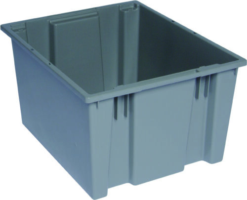 Quantum Storage Stack & Nest Tote Gray 19-1/2 in. X 15-1/2 in. X 13 in.
