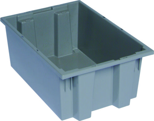 Quantum Storage Stack & Nest Tote Gray 19-1/2 in. X 13-1/2 in. X 8 in.
