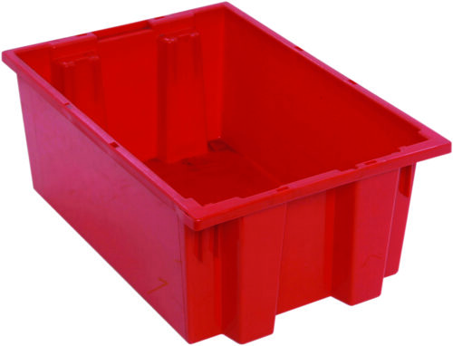 Quantum Storage Stack & Nest Tote Red 19-1/2 in. X 13-1/2 in. X 8 in.