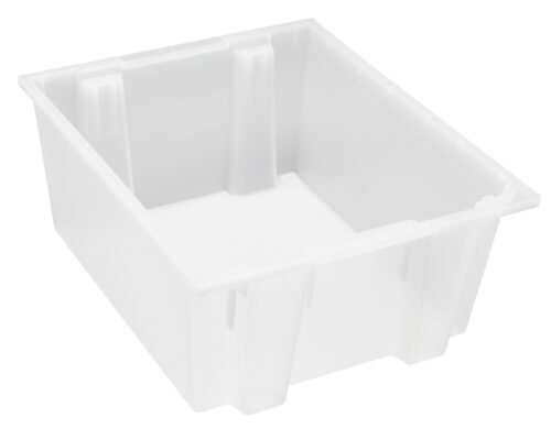 Quantum Storage Stack & Nest Tote Clear 23-1/2 in. X 19-1/2 in. X 10 in.