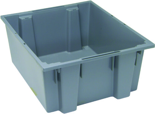 Quantum Storage Stack & Nest Tote Gray 23-1/2 in. X 19-1/2 in. X 10 in.