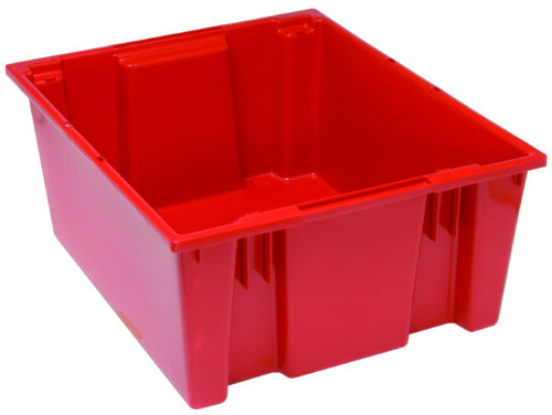 Quantum Storage Stack & Nest Tote Red  23-1/2 in. X 19-1/2 in. X 10 in.
