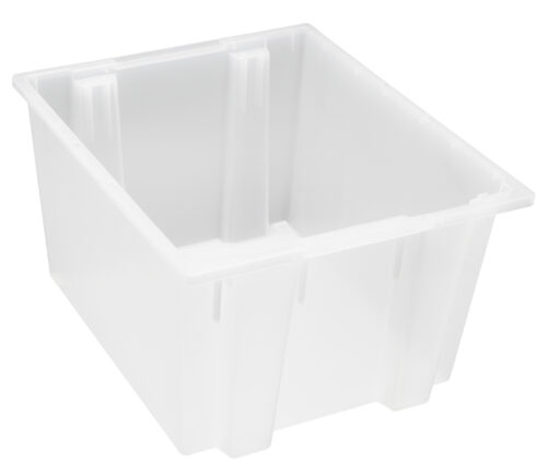 Quantum Storage Stack & Nest Tote Clear 23-1/2 in. X 19-1/2 in. X 13 in.