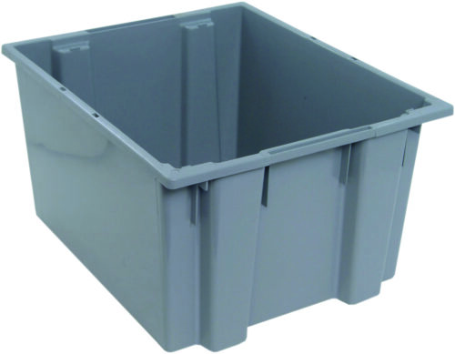 Quantum Storage Stack & Nest Tote Gray 23-1/2 in. X 19-1/2 in. X 13 in.