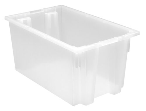 Quantum Storage Stack & Nest Tote Clear  23-1/2 in. X 15-1/2 in. X 12 in.