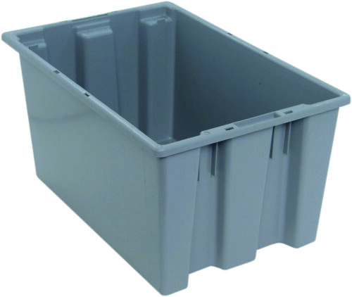 Quantum Storage Stack & Nest Tote Gray 23-1/2 in. X 15-1/2 in. X 12 in.