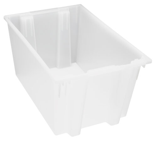 Quantum Storage Stack & Nest Tote Clear 29-1/2 in. X 19-1/2 in. X 15 in.