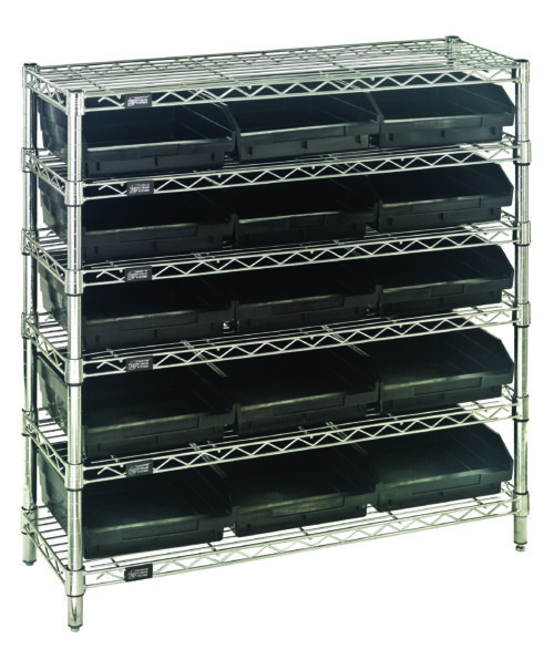 Quantum Storage Wire Shelv in.g Unit W/15 Conductive Bins