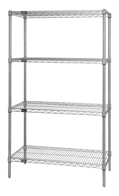 Quantum Storage Wire 4 Shelf Starter Kit Chrome 74 in.