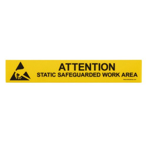 SIGN, BENCH, ESD PROTECTIVE SYMBOL, 1'' x 6''