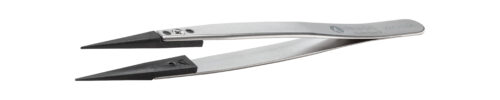 IDEAL-TEK Plastic Repl CF tip tweezers 259CFR.SA,SS Anti-Mag,OAL 130mm-5,12in,(#A259CF tips)