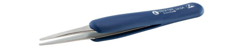 IDEAL-TEK ESD Rubber Grip tweezers 2A.SA.DR,SS Anti-Mag,OAL 125mm-4,92in