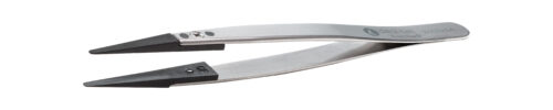 IDEAL-TEK Plastic Repl CF tip tweezers 2ACFR.SA,SS Anti-Mag,OAL 130mm-5,12in,(#A2ACF tips)