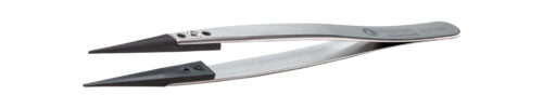 IDEAL-TEK Plastic Repl CF tip tweezers 3CFR.SA,SS Anti-Mag,OAL 130mm-5,12in,(#A3CF tips)