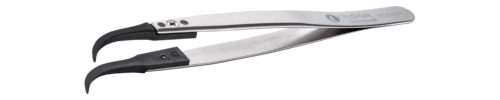 IDEAL-TEK Plastic Repl CF tip tweezers 7CFR.SA,SS Anti-Mag,OAL 130mm-5,12in,(#A7CF tips)