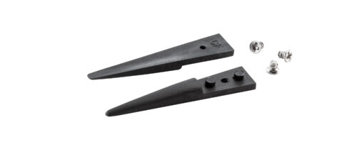 IDEAL-TEK Kit of 2 Carbon fiber tips and 3 screws - tips: straight, thick, beveled, strong (for #249CFR.SA Tweezers). OAL: 40mm - 1.57". ESD safe