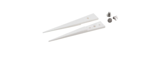 IDEAL-TEK Kit of 2 Ceramic tips and 3 screws - tips: straight, fine, beveled (for #71MZ.SA Tweezers). OAL: 45mm - 1.77