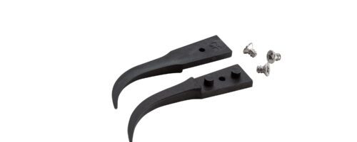 IDEAL-TEK Kit of 2 Carbon fiber tips and 3 screws - tips: curved, very fine (for #7CFR.SA Tweezers). OAL: 40mm - 1.57". ESD safe