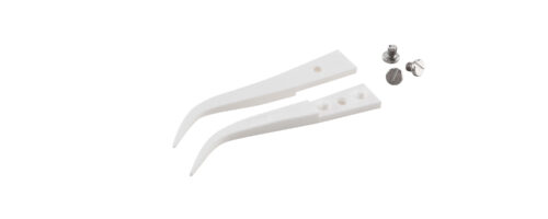 IDEAL-TEK Kit of 2 Ceramic tips and 3 screws - tips: curved, fine (for #7MZ.SA Tweezers). OAL: 45mm - 1.77