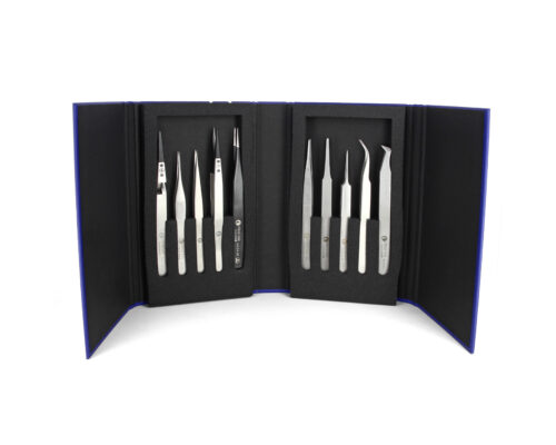 IDEAL-TEK kit of 10 High Precision tweezers