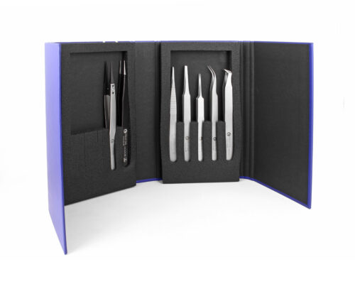 IDEAL-TEK kit of 7 High Precision tweezers